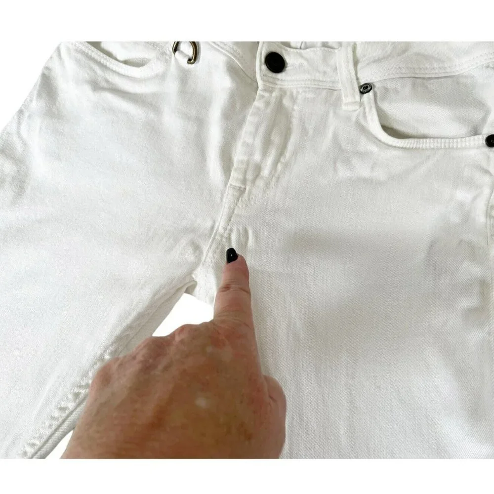 BURBERRY BRIT Women's Sz 29  Westbourne Skinny Crop Pants in White - Picture 12 of 12